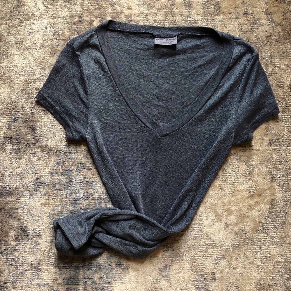 Michael Stars Charcoal Gray Short Sleeve Tee